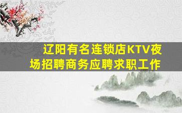 辽阳有名连锁店KTV夜场招聘商务应聘求职工作
